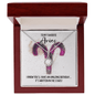 Aries Birthday Necklace - Zodiac Gift - Mar 21 – Apr 19 Mahogany Style Luxury Box w/LED