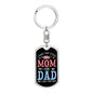 I Have Two Titles Mom and Dad And I Rock Them Both Keychain - Mothers Day Gift for Single Moms - Single Mother Birthday Gift