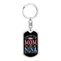 I Have Two Titles Mom and Nina And I Rock Them Both Keychain - Mothers Day Gift for Nina - Nina Birthday Gift