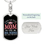 I Have Two Titles Mom and Big Mama And I Rock Them Both Keychain - Mothers Day Gift for Big Mama - Big Mama Birthday Gift Dog Tag with Swivel Keychain (Steel) / Yes
