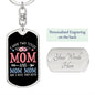 I Have Two Titles Mom and Mom Mom And I Rock Them Both Keychain - Mothers Day Gift for Mom Mom - Mom Mom Birthday Gift Dog Tag with Swivel Keychain (Steel) / Yes