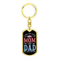 I Have Two Titles Mom and Dad And I Rock Them Both Keychain - Mothers Day Gift for Single Moms - Single Mother Birthday Gift