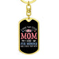 I Have Two Titles Mom and Fur Momma And I Rock Them Both Keychain - Mothers Day Gift for Dog Mom - Cat Mom Birthday Gift Dog Tag with Swivel Keychain (Gold) / No