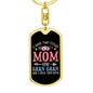 I Have Two Titles Mom and Gran Gran And I Rock Them Both Keychain - Mothers Day Gift for Gran Gran - Gran Gran Birthday Gift Dog Tag with Swivel Keychain (Gold) / No