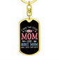 I Have Two Titles Mom and Host Mom And I Rock Them Both Keychain - Mothers Day Gift for Host Mom - Surrogate Mom Birthday Gift Dog Tag with Swivel Keychain (Gold) / No