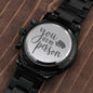 You Are My Person - Engraved Black Chronograph Watch - Unique Gift for Husband, Boyfriend, Fiance, Brother, Partner, Best Friend