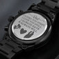 Father of the Bride Black Chronograph Watch - Gift for Dad - Wedding Gift from Bride - I Loved You First - Dad Gift from Daughter