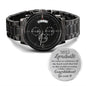 2023 Graduate Black Chronograph Watch - Graduation Gift for Son, Grandson, Nephew, Brother - Class of 2023 Gift Two Tone Box