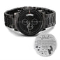Father of the Bride Black Chronograph Watch - Walk Me Down the Aisle - Gift for Dad - Wedding Gift from Bride - Dad Gift from Daughter Two Tone Box