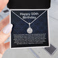 50th Birthday Necklace - Perfect Gift for Best Friend, Mother, Sister, Grandmother, Aunt, Cousin on Her 50th Milestone Birthday