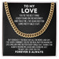 To My Love Cuban Link Chain - Best Thing I Found on the Internet Gift for Husband Boyfriend Fiance - Valentine's Day, Anniversary, Birthday 14K Yellow Gold Finish / Standard Box