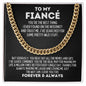 To My Fiance Cuban Link Chain - Best Thing I Found on the Internet Gift for Future Husband - Valentine's Day, Anniversary, Birthday 14K Yellow Gold Finish / Standard Box