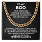 To My Boo Cuban Link Chain - Best Thing I Found on the Internet Gift for Husband Boyfriend Fiance - Valentine's Day, Anniversary, Birthday 14K Yellow Gold Finish / Standard Box