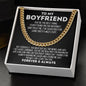 To My Boyfriend Cuban Link Chain - Best Thing I Found on the Internet Gift for Boyfriend - Valentine's Day, Anniversary, Birthday