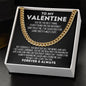 To My Valentine Cuban Link Chain - Best Thing I Found on the Internet Gift for Husband Boyfriend Fiance - Valentine's Day Gift