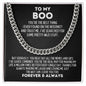 To My Boo Cuban Link Chain - Best Thing I Found on the Internet Gift for Husband Boyfriend Fiance - Valentine's Day, Anniversary, Birthday Stainless Steel / Standard Box