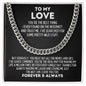 To My Love Cuban Link Chain - Best Thing I Found on the Internet Gift for Husband Boyfriend Fiance - Valentine's Day, Anniversary, Birthday Stainless Steel / Standard Box