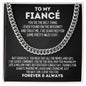 To My Fiance Cuban Link Chain - Best Thing I Found on the Internet Gift for Future Husband - Valentine's Day, Anniversary, Birthday Stainless Steel / Standard Box
