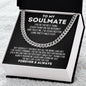 To My Soulmate Cuban Link Chain - Best Thing I Found on the Internet Gift for Husband Boyfriend Fiance - Valentine's Day, Anniversary