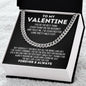 To My Valentine Cuban Link Chain - Best Thing I Found on the Internet Gift for Husband Boyfriend Fiance - Valentine's Day Gift