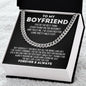 To My Boyfriend Cuban Link Chain - Best Thing I Found on the Internet Gift for Boyfriend - Valentine's Day, Anniversary, Birthday