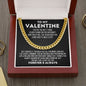 To My Valentine Cuban Link Chain - Best Thing I Found on the Internet Gift for Husband Boyfriend Fiance - Valentine's Day Gift