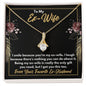 To My Ex-Wife Necklace - Funny Gift for Ex-Wife - Divorce Jewelry for Ex - Ex-Wife Birthday - Ex-Wife Christmas 18K Yellow Gold Finish / Standard Box