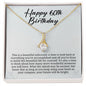 60th Birthday Necklace - Perfect Gift for Best Friend, Mother, Sister, Grandmother, Aunt, Cousin on Her 60th Milestone Birthday 18K Yellow Gold Finish / Standard Box