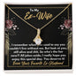 To My Ex-Wife Necklace - Funny Gift for Ex-Wife - Alive & Shit - Divorce Jewelry for Ex - Ex-Wife Birthday - Ex-Wife Christmas 18K Yellow Gold Finish / Standard Box