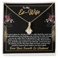 To My Ex-Wife Necklace - Gift for Ex-Wife - Truth Be Told - Divorce Jewelry for Ex - Ex-Wife Birthday - Ex-Wife Christmas 18K Yellow Gold Finish / Standard Box