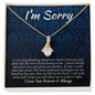 I'm Sorry Gift - Apology Gift Necklace for Her - Please Forgive Me Gift - Wife, Friend, Girlfriend - Forgiveness, Apologize Necklace 18K Yellow Gold Finish / Standard Box