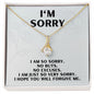 I'm Sorry Gift - Apology Gift Necklace for Her - Please Forgive Me Gift - Wife, Friend, Girlfriend - Forgiveness, Apologize Necklace 18K Yellow Gold Finish / Standard Box