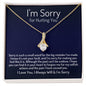 I'm Sorry Gift - Apology Gift Necklace for Her - Please Forgive Me Gift - Wife, Friend, Girlfriend - Forgiveness, Apologize Necklace 18K Yellow Gold Finish / Standard Box
