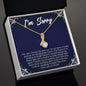 I'm Sorry Gift - Apology Gift Necklace for Her - Please Forgive Me Gift - Wife, Friend, Girlfriend - Forgiveness, Apologize Necklace