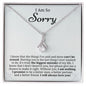 I'm Sorry Gift - Apology Gift Necklace for Her - Please Forgive Me Gift - Wife, Friend, Girlfriend - Forgiveness, Apologize Necklace 14K White Gold Finish / Standard Box
