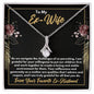 To My Ex-Wife Necklace - Gift for Ex-Wife - Co-Parenting Our Children - Divorce Jewelry for Ex - Ex-Wife Birthday - Ex-Wife Christmas 14K White Gold Finish / Standard Box