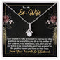 To My Ex-Wife Necklace - Gift for Ex-Wife - Mother of Our Children - Divorce Jewelry for Ex - Ex-Wife Birthday - Ex-Wife Christmas 14K White Gold Finish / Standard Box