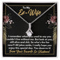To My Ex-Wife Necklace - Funny Gift for Ex-Wife - Alive & Shit - Divorce Jewelry for Ex - Ex-Wife Birthday - Ex-Wife Christmas 14K White Gold Finish / Standard Box
