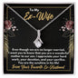 To My Ex-Wife Necklace - Gift for Ex-Wife - Mother of Our Son - Divorce Jewelry for Ex - Ex-Wife Birthday - Ex-Wife Christmas 14K White Gold Finish / Standard Box