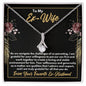 To My Ex-Wife Necklace - Gift for Ex-Wife - Co-Parenting Our Son - Divorce Jewelry for Ex - Ex-Wife Birthday - Ex-Wife Christmas 14K White Gold Finish / Standard Box
