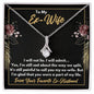 To My Ex-Wife Necklace - Unique Gift for Ex-Wife - Divorce Jewelry for Ex - Ex-Wife Birthday - Ex-Wife Christmas 14K White Gold Finish / Standard Box