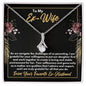 To My Ex-Wife Necklace - Gift for Ex-Wife - Co-Parenting Our Daughter - Divorce Jewelry for Ex - Ex-Wife Birthday - Ex-Wife Christmas 14K White Gold Finish / Standard Box