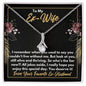 To My Ex-Wife Necklace - Funny Gift for Ex-Wife - Alive & Thriving - Divorce Jewelry for Ex - Ex-Wife Birthday - Ex-Wife Christmas 14K White Gold Finish / Standard Box