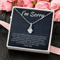 I'm Sorry Gift - Apology Gift Necklace for Her - Please Forgive Me Gift - Wife, Friend, Girlfriend - Forgiveness, Apologize Necklace