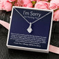 I'm Sorry Gift - Apology Gift Necklace for Her - Please Forgive Me Gift - Wife, Friend, Girlfriend - Forgiveness, Apologize Necklace