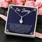 I'm Sorry Gift - Apology Gift Necklace for Her - Please Forgive Me Gift - Wife, Friend, Girlfriend - Forgiveness, Apologize Necklace
