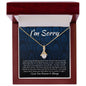 I'm Sorry Gift - Apology Gift Necklace for Her - Please Forgive Me Gift - Wife, Friend, Girlfriend - Forgiveness, Apologize Necklace 18K Yellow Gold Finish / Luxury Box