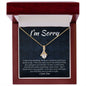 I'm Sorry Gift - Apology Gift Necklace for Her - Please Forgive Me Gift - Wife, Friend, Girlfriend - Forgiveness, Apologize Necklace 18K Yellow Gold Finish / Luxury Box