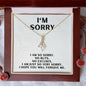 I'm Sorry Gift - Apology Gift Necklace for Her - Please Forgive Me Gift - Wife, Friend, Girlfriend - Forgiveness, Apologize Necklace