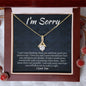 I'm Sorry Gift - Apology Gift Necklace for Her - Please Forgive Me Gift - Wife, Friend, Girlfriend - Forgiveness, Apologize Necklace